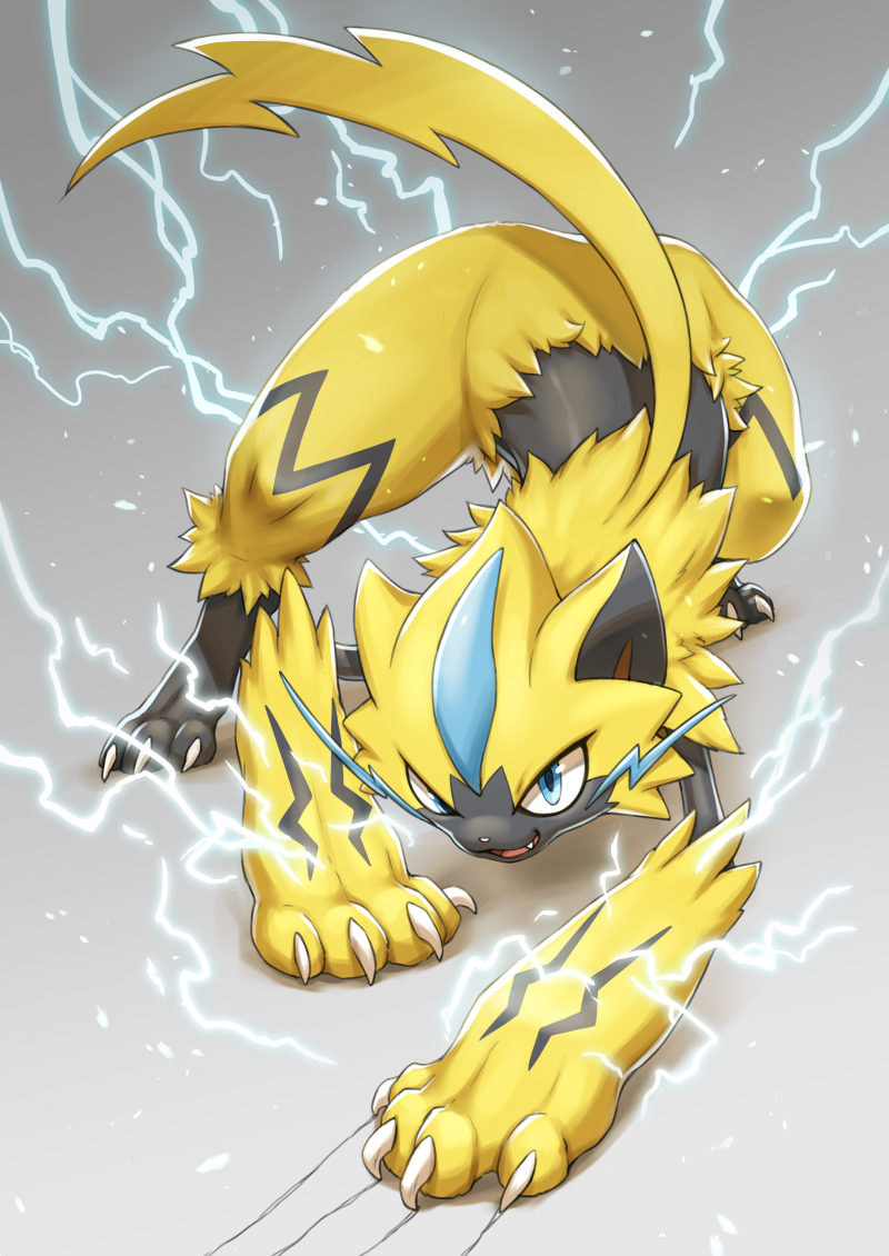 This Zeraora Likes Being Able To Walk On Four Paws Art By Kemo Kemono Fluffyelectrickitty