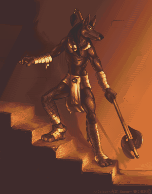 anubis (middle eastern mythology and etc) created by aicaz and mike-nash