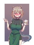 Rating: s
ID: 2964913
Date: 2021-10-07 23:59:06 -0400
Status: active
Score: 25
2021 3:4 5_fingers absurd_res accessory animal_humanoid apron arknights arms_bent barista big_breasts blush border breasts brown_body brown_fur brown_hair cat_humanoid chimera clothed clothing collarbone container cup dated disposable_cup dual_holding embarrassed eyebrow_through_hair eyebrows eyelashes eyelashes_through_hair felid felid_humanoid feline feline_humanoid female fingers fur gradient_background green_apron green_clothing hair hair_accessory hairclip heart_eyes heart_pupils heart_symbol hi_res holding_container holding_cup holding_disposable_cup holding_marker holding_object holding_pen holding_writing_utensil humanoid hypergryph i_mean_breast_milk inner_ear_fluff light_pupils looking_at_viewer lyneriee mammal mammal_humanoid marker meme nervous_smile outside_border pen portrait pupils purple_eyes raised_finger raised_hand raised_pinky shaking short_hair signature simple_background solo studio_montagne symbol-shaped_pupils three-quarter_portrait translucent translucent_hair trembling tucked_arms tuft unusual_pupils utage_(arknights) wavy_mouth white_body white_border white_fur white_pupils writing_utensil year post #2964913