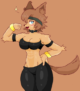 Rating: s
ID: 5706533
Date: 2025-07-13 16:37:17 -0400
Status: active
Score: 12
abs accessory anthro armband breasts canid canine clothing cool_cola female happy headband mammal monster_girl_(genre) monster_musume muscular neck_collar polt_(monster_musume) solo star wristband post #5706533