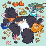 Rating: s
ID: 5580313
Date: 2025-05-18 00:13:29 -0400
Status: active
Score: 5
anthro black_body black_fur canid canine canis clean_diaper clothed clothing crepepup diaper exposed_belly facial_markings feet fluffy food food_on_floor fur head_markings hindpaw holding_food holding_object lying male mammal markings navel on_back orange_clothing orange_shirt orange_topwear pantsless paws shirt snacks solo spread_legs spreading star_(marking) tail toddler topwear toya_pup white_ears wolf x_eyes young post #5580313