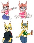 Rating: s
ID: 4630369
Date: 2024-02-29 16:14:04 -0500
Status: active
Score: 33
2023 4:5 5_fingers anthro big_breasts black_clothing black_eyebrows black_jacket black_topwear blue_eyes bottle bottomwear bow_ribbon bracelet breasts brown_eyes brown_nose clothed clothing container denim denim_bottomwear denim_clothing eyebrows felid feline female fingers fur gesture green_clothing green_shirt green_tank_top green_topwear group hair hat headgear headwear hi_res holding_object jacket jeans jewelry looking_at_viewer lynx mammal mascot necklace omegasunburst pants pink_body pink_clothing pink_fur pink_shirt pink_tank_top pink_topwear ponytail puleva puleva_lynx_girl shirt short_hair simple_background smile tan_body tan_fur tank_top thick_thighs topwear trio tuft white_background wide_hips y2k_(fashion) yellow_body yellow_fur post #4630369