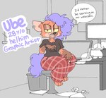 Rating: s
ID: 5553606
Date: 2025-05-06 18:01:35 -0400
Status: active
Score: 19
2025 anthro barefoot big_eyes black_clothing black_shirt black_topwear blue_body blue_fur blue_hair bottomwear bracelet breasts brown_body brown_fur canid canine character_name cigarette clothed clothing dialogue digital_media_(artwork) drawing_tablet ear_piercing electronics english_text feet female fingers flat_colors frown full-length_portrait fully_clothed fur furniture hair hi_res holding_cigarette holding_object holding_stylus inner_ear_fluff inside jewelry lidded_eyes looking_at_viewer mammal markings mole_(marking) monitor multicolored_body multicolored_fur no_pupils open_frown open_mouth orange_body orange_fur pants pattern_bottomwear pattern_clothing pattern_pants piercing plaid plaid_bottomwear plaid_clothing plaid_pants portrait pronouns red_bottomwear red_clothing red_eyes red_pants shirt shoobular sitting smoke solo speech_bubble stated_adult stated_age stool teeth text thick_thighs toes toony topwear trans_(lore) trans_man_(lore) trash_can tuft ube_(shoobular) yellow_sclera post #5553606