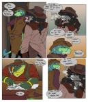 Rating: s
ID: 596889
Date: 2015-02-02 02:11:52 -0500
Status: active
Score: 8
alligator alligatorid anthro book cigar cigarette clothing comic crocodilian darkpenguin dialogue english_text eyewear facial_hair glasses grin group hair hat headgear headwear jewelry julius_(darkpenguin) landon_(darkpenguin) lizard male mammal otis_(darkpenguin) procyonid raccoon red_eyes reptile scalie smile smoke smoking text yellow_eyes post #596889