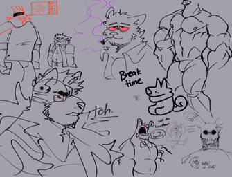 Rating: s
ID: 5769599
Date: 2025-08-10 13:47:37 -0400
Status: active
Score: 12
absurd_res anthro barazoku bloodshot_eyes canid canine canis domestic_dog drugs english_text five_nights_at_freddy's five_nights_at_freddy's_2 grey_background group hi_res male mammal marijuana melaisen monochrome muscular muscular_anthro muscular_male robot_anthro scottgames simple_background sketch sketch_page smile smoke smoking tch text withered_bonnie_(fnaf) post #5769599
