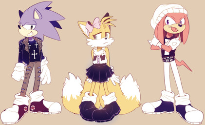 absurd_res anthro beanie blue_eyes canine chest_tuft clothed clothing converse crossdressing echidna footwear fox girly gloves green_eyes grin group half-closed_eyes hat headband hedgehog hi_res katidoj knuckles_the_echidna male mammal miles_prower monotreme open_vest pants pose punk purple_eyes shirt shoes skate_shoes skirt smile sonic_(series) sonic_the_hedgehog tank_top tongue tongue_out torn_clothing torn_pants tuft video_games
Rating: Safe
Score: 1
User: Cane751
Date: April 17, 2018 absurd_res anthro beanie blue_eyes canine chest_tuft clothed clothing converse crossdressing echidna footwear fox girly gloves green_eyes grin group half-closed_eyes hat headband hedgehog hi_res katidoj knuckles_the_echidna male mammal miles_prower monotreme open_vest pants pose punk purple_eyes shirt shoes skate_shoes skirt smile sonic_(series) sonic_the_hedgehog tank_top tongue tongue_out torn_clothing torn_pants tuft video_games
Rating: Safe
Score: 1
User: Cane751
Date: April 17, 2018