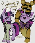 Rating: s
ID: 5601528
Date: 2025-05-27 02:39:10 -0400
Status: active
Score: 53
1_horn 2023 black_necktie bottomless bottomless_female bow_tie clothed clothing cosplay costume crossover crossover_cosplay dialogue digital_media_(artwork) digital_painting_(artwork) ear_piercing ear_ring english_text equid equine exclamation_point female feral five_nights_at_freddy's five_nights_at_freddy's_(film) friendship_is_magic fur hair hasbro hi_res hooves horn long_sleeves looking_at_viewer mammal mask_off my_little_pony mythological_creature mythological_equine mythology necktie open_mouth open_smile p0nyplanet painting_(artwork) pattern_clothing pattern_shirt pattern_topwear piercing purple_body purple_eyes purple_fur purple_hair purple_tail ring_piercing scottgames shirt simple_background smile smiling_at_viewer solo speech_bubble spring_bonnie_(fnaf) striped_clothing striped_shirt striped_topwear stripes tail text topwear twilight_sparkle_(mlp) unicorn white_background william_afton_(fnaf) post #5601528