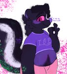 Rating: s
ID: 5617448
Date: 2025-06-02 21:29:48 -0400
Status: active
Score: 3
absurd_res anthro belly_hair body_hair bottomwear clothing dialogue gesture hand_gesture hi_res kay_(kippyskippy) kippyskippy male mammal mephitid overweight overweight_male paint_splatter pants pink_eyes pointing pointing_at_self simple_background skunk skunk_tail slightly_chubby solo striped_skunk sweatpants topwear post #5617448