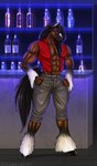 Rating: s
ID: 4474055
Date: 2023-12-15 11:37:41 -0500
Status: active
Score: 8
abs alcohol anthro arm_fluff arm_on_hip arm_tuft bar beverage biceps bottle bottomwear brown_body brown_eyes brown_fur brown_hair clothed clothing container dark_hair detailed_background digital_media_(artwork) eliana-asato equid equine fur hair hi_res hooves horse horse_tail leg_fluff leg_tuft long_hair looking_at_viewer male mammal mane muscular muscular_anthro muscular_male neon_lights nightclub red_clothing solo standing tail topwear tuft white_body white_fur post #4474055