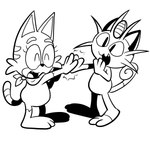 Rating: s
ID: 5542888
Date: 2025-05-01 22:30:39 -0400
Status: active
Score: 3
1:1 absurd_res anthro bandai_namco clothing digital_media_(artwork) domestic_cat duo felid feline felis female fur generation_1_pokemon hi_res line_art male mammal mappy meowkie meowth monochrome namco_high nintendo pembroke pokemon pokemon_(species) simple_background smile standing tail white_background post #5542888