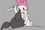 Rating: s
ID: 5640435
Date: 2025-06-13 21:25:46 -0400
Status: active
Score: 9
absurd_res anthro attack barefoot clothing duo e254e feet female fight fur hi_res hoodie imminent_death kneeling knife kuromi lagomorph leporid mammal my_melody nude onegai_my_melody rabbit sanrio topwear violence white_body white_fur wrestling post #5640435