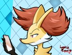Rating: s
ID: 5656598
Date: 2025-06-20 20:52:27 -0400
Status: active
Score: 15
2025 5_fingers absurd_res alphonse_(redkirb) anthro bodily_fluids canid canine cellphone delphox digital_media_(artwork) ear_tuft electronics fan_character fingers fox fur generation_6_pokemon hi_res holding_cellphone holding_object holding_phone holding_smartphone looking_at_cellphone looking_at_object looking_at_phone lunaris_parukia mammal nintendo orange_nose phone pokemon pokemon_(species) red_eyes smartphone solo sweat sweatdrop tuft white_body white_fur yellow_body yellow_fur post #5656598