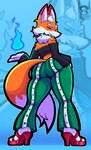 Rating: s
ID: 5597115
Date: 2025-05-25 10:28:40 -0400
Status: active
Score: 26
anthro armwear back_towards_viewer big_butt black_clothing black_topwear bottomwear butt butt_focus canid canine chonzo clothing crop_top detached_sleeves dipstick_tail elemental_manipulation eyes_closed female fire fire_manipulation footwear forbidden_pants fox fox_tail fur green_bottomwear green_clothing green_pants hands_on_hips hi_res high_heels lipstick looking_back makeup mammal markings mature_anthro mature_female multicolored_body multicolored_fur pants pattern_clothing pose red_fox shirt shoes smile solo tail tail_markings topwear true_fox vulpei_zorra post #5597115