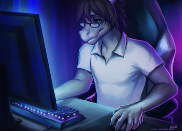 2018 5_fingers anthro brown_eyes brown_hair clothed clothing computer detailed_background dragon eyewear glasses hair lukiri male sitting smile solo
Rating: Safe
Score: 2
User: Millcore
Date: June 19, 2018 2018 5_fingers anthro brown_eyes brown_hair clothed clothing computer detailed_background dragon eyewear glasses hair lukiri male sitting smile solo
Rating: Safe
Score: 2
User: Millcore
Date: June 19, 2018