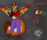 Rating: s
ID: 5620107
Date: 2025-06-04 05:12:03 -0400
Status: pending
Score: 2
anthro bottomwear brown_body brown_fur canid canine clothing collar cropped_hoodie fay_(faythewingedfox) faythewingedfox fluffy fluffy_tail fox fur heterochromia highlights_(coloring) male mammal model_sheet orange_body orange_fur pants rainbow_wings scarf sweatpants tail white_body white_fur wings post #5620107