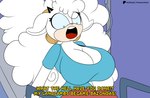 Rating: s
ID: 5605841
Date: 2025-05-29 00:04:48 -0400
Status: active
Score: 55
absurd_res anthro artist_name big_breasts black_horn blue_clothing blue_eyes blue_shirt blue_topwear bovid breast_implants breasts caprine cleavage clothed clothing english_text eyelashes female flashpointgear fur hair hi_res horn huge_breasts idw_publishing lanolin_the_sheep_(sonic) long_hair looking_at_breasts looking_at_own_breasts looking_at_self looking_down mammal monotone_body monotone_fur open_mouth parody pink_nose sega sheep shirt solo sonic_the_hedgehog_(comics) sonic_the_hedgehog_(idw) sonic_the_hedgehog_(series) text the_simpsons topwear white_body white_fur white_hair post #5605841