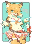 Rating: s
ID: 5578246
Date: 2025-05-17 04:30:36 -0400
Status: active
Score: 35
2025 anthro arm_pouch arm_tuft belt belt_pouch bikini breasts clothing cygames eyebrows eyelashes felid female fur green_eyes hi_res inner_ear_fluff kemono mammal mia_(world_flipper) navel one_eye_closed open_mouth pantherine poto_210 shoulder_tuft solo striped_body striped_fur stripes swimwear tiger tuft two-piece_swimsuit wink world_flipper yellow_body yellow_eyes yellow_fur post #5578246