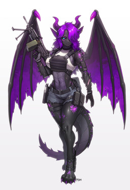Rating: s
ID: 3993441
Date: 2023-04-15 10:17:21 -0400
Status: active
Score: 136
2023 absurd_res anthro armor belt black_body black_scales blue_eyes bottomwear breasts bulletproof_vest clothing denim denim_bottomwear denim_clothing denim_shorts dragon ear_piercing ear_ring eye_scar facial_scar female fingerless_gloves glistening glistening_body glistening_legs gloves gun hair handgun handwear hi_res holster horn light_machine_gun looking_at_viewer m249 machine_gun membrane_(anatomy) membranous_wings midriff mythological_creature mythological_scalie mythology navel pgm300 piercing pistol pouches purple_hair ranged_weapon ring_piercing scales scalie scar short_hair shorts solo tail weapon wings post #3993441