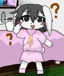Rating: s
ID: 5430519
Date: 2025-03-13 08:09:19 -0400
Status: active
Score: 3
2018 anthro anthrofied bed black_eyes black_hair blush blush_stickers clock clothing cookie_(touhou) electronics fur furniture ginseng hair hi_res inside jun_(cookie) lagomorph leporid mammal paws pink_clothing plastic_bottle question_mark rabbit scut_tail short_tail solo tail television tewi_inaba teyuw_puppy touhou whiskers white_body white_fur post #5430519