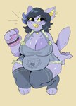 Rating: s
ID: 3193708
Date: 2022-02-24 19:47:21 -0500
Status: active
Score: 112
anthro bar_emanata belly belly_overhang big_breasts blush breasts burger catty_(undertale) choker claws cleavage clothed clothing crouching digital_media_(artwork) dimple domestic_cat emanata fangs felid feline felis female food freckles front_view glamburger hair hi_res holding_burger holding_food holding_object huge_breasts jewelry legwear looking_aside mammal necklace open_mouth open_smile overalls overweight overweight_anthro overweight_female paws puppkittyfan1 purple_body sharp_teeth short_hair shortalls simple_background smile solo tail teeth thick_thighs thigh_highs tight_clothing tight_overalls unavailable_at_source undertale_(series) whiskers wide_hips yellow_sclera post #3193708