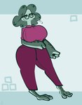 Rating: s
ID: 2777857
Date: 2021-06-09 15:16:26 -0400
Status: active
Score: 21
1upgobbo 2021 3_toes absurd_res amphibian anthro barefoot big_breasts bottomwear breasts brown_body brown_skin brown_spots clothing collared_shirt feet female frog front_view green_body green_hair green_skin green_spots green_tongue hair half-closed_eyes hi_res huge_breasts long_tongue marie_(1upgobbo) markings narrowed_eyes pants polo_shirt purple_bottomwear purple_clothing purple_pants purple_shirt purple_topwear shirt smile solo spots spotted_body spotted_hair spotted_skin toes tongue tongue_out topwear post #2777857