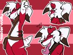 Rating: s
ID: 5556765
Date: 2025-05-07 23:49:04 -0400
Status: active
Score: 21
anthro bag belt ear_piercing ear_ring fur generation_7_pokemon giovanni_(yasterwolly) hair hi_res kerchief lycanroc male midnight_lycanroc multiple_poses nintendo piercing pokemon pokemon_(species) ponytail pose red_body red_eyes red_fur red_stripes ring_piercing simple_background small_tail solo stripes tail tongue tongue_out white_body white_fur white_hair white_stripes yasterwolly post #5556765