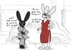 Rating: s
ID: 4582717
Date: 2024-02-06 16:58:19 -0500
Status: active
Score: 7
2022 3_toes 4_fingers aliasing anthro asking_viewer barber_pole barefoot black_body black_ears black_fur black_nose black_tail black_text bottomwear breasts brielle_(thatoneaceguy) buckteeth building car car_ornament cleavage clothed clothed_anthro clothed_female clothing countershade_fur countershade_tail countershading curly_hair detailed_background dialogue digital_drawing_(artwork) digital_media_(artwork) dress ears_up ellipsis english_text eyebrows eyelashes feet female female_anthro fingers front_view fur furgonomic_bottomwear furgonomics gloves grey_bottomwear grey_clothing grey_dress grey_gloves grey_handwear grey_pants hair half-closed_eyes hand_behind_back handwear hatching_(art) head_turned inkblot inky_(thatoneaceguy) insult insult_of_endearment lagomorph larger_anthro larger_female leporid looking_at_viewer mammal markings medium_breasts narrowed_eyes navel_outline noseless open_mouth open_smile ornament outside pants pink_clothing pink_gloves pink_handwear question_mark questioning_ellipsis rabbit rabbit_ears red_clothing red_dress red_mouth red_tongue scut_tail shaded short_tail side_view_mirror sidewalk simple_background simple_coloring size_difference slightly_chubby slightly_chubby_anthro slightly_chubby_female slit_dress smaller_anthro smaller_female smile solo standing tail tail_under_clothing talking_to_viewer teeth text thatoneaceguy tire toeless_(marking) toes tongue toony vehicle white_background white_body white_countershading white_ears white_eyebrows white_eyes white_fur white_hair white_markings white_tail window post #4582717