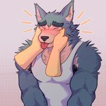 Rating: s
ID: 5555028
Date: 2025-05-07 11:05:35 -0400
Status: active
Score: 44
1:1 2025 anthro armpit_hair beastars biceps big_muscles blep blush body_hair canid canine canis claws clothed clothing disembodied_hand emanata eyebrows eyes_closed fur gradient_background grey_background hand_on_cheek hand_on_face heart_background heart_symbol hi_res legoshi_(beastars) male mammal muscular muscular_anthro muscular_male pattern_background pecs petting shirt simple_background sir_arion smile solo tank_top teeth thick_arms thick_eyebrows tongue tongue_out topwear tuft wolf post #5555028