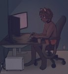 Rating: s
ID: 5542762
Date: 2025-05-01 21:16:18 -0400
Status: active
Score: 20
2025 angry anthro bangs barefoot biped black_body black_fur black_hair bottomwear boxers_(clothing) chair clothed clothing collar colored computer computer_monitor digital_drawing_(artwork) digital_media_(artwork) domestic_cat electronics feet felid feline felis fiuefey fur furniture hair hi_res jeremy_maslin keyboard long_tail male male_anthro mammal office_chair orange_boxers orange_clothing orange_eyes orange_underwear outlet shaded sitting solo tail topless underwear watermark wire post #5542762