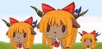Rating: s
ID: 5333919
Date: 2025-01-27 08:52:32 -0500
Status: active
Score: 3
2014 2_horns accessory alternate_species anthro bangs blue_ribbon blush blush_stickers bodily_fluids brown_body brown_ears brown_eyes brown_fur chibi clothing cookie_(touhou) deer eyelashes female fur furgonomics furrification grass_field group hair hair_accessory hair_ribbon hair_tie horn horn_accessory horn_ribbon long_hair mammal neck_ribbon orange_hair outside red_ribbon ribbons saliva shinigami1919 shirt sky suika_ibuki topwear touhou trio white_clothing white_shirt white_topwear yamin_(cookie) post #5333919