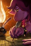 Rating: s
ID: 5639351
Date: 2025-06-13 11:12:07 -0400
Status: active
Score: 42
2025 5_fingers anthro black_hair bracelet cloudisnotsleeping deltarune dinosaur eyebrows female fingers hair hi_res inkwell inside jewelry lamp long_hair loose_feather paper prehistoric_species quill reptile scalie smile solo spiked_bracelet spikes susie_(deltarune) undertale_(series) writing_text yellow_sclera post #5639351