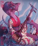 Rating: s
ID: 2310746
Date: 2020-06-28 03:07:21 -0400
Status: active
Score: 168
2020 anthro asian_clothing bachi blue_eyes clothed clothing digital_media_(artwork) east_asian_clothing female forked_tongue hi_res holding_object japanese_clothing kimono looking_at_viewer lushminda musical_instrument plucked_string_instrument purple_body purple_scales reptile scales scalie serpentine shamisen simple_background snake solo string_instrument tongue tongue_out post #2310746