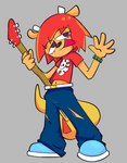 Rating: s
ID: 3416857
Date: 2022-06-28 17:02:50 -0400
Status: active
Score: 24
2021 5-string_bass_guitar 5_fingers absurd_res anthro baggy_jeans bass_guitar biped blue_bottomwear blue_clothing blue_pants bottomwear bovid bracelet brown_nose caprine clothing digital_media_(artwork) electric_guitar female female_anthro fingers fretless_bass full-length_portrait gesture green_bracelet grey_background guitar hair hi_res holding_guitar holding_musical_instrument holding_object horn jewelry jublee lammy_lamb looking_at_viewer mammal midriff musical_instrument navel open_mouth open_smile oversized_bottomwear oversized_clothing oversized_pants pants parappa_the_rapper plucked_string_instrument portrait purple_eyes red_clothing red_hair red_shirt red_topwear sheep shirt simple_background smile solo sony_corporation sony_interactive_entertainment standing string_instrument tan_body tan_skin tomboy topwear torn_bottomwear torn_clothing torn_pants um_jammer_lammy waving waving_at_viewer white_horn y2k_(fashion) post #3416857