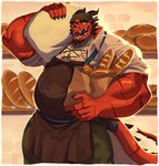 Rating: s
ID: 5451758
Date: 2025-03-23 16:01:31 -0400
Status: active
Score: 30
2025 5_fingers accessory anthro apron arm_scar bag bakery biceps biped black_claws black_horn border bottomwear bread brown_apron brown_clothing brown_eyes chest_scar claws clothed clothing countershade_neck countershade_scales countershade_tail countershade_torso countershading detailed_background digital_media_(artwork) dragon facial_horn facial_scar finger_claws fingers food green_bottomwear green_clothing green_pants headband hi_res holding_object horn male medieval_clothing multicolored_body multicolored_scales musclegut muscular muscular_anthro muscular_male mythological_creature mythological_scalie mythology neck_spines nose_horn open_mouth overweight overweight_anthro overweight_male pants pecs red_body red_scales sack scales scalie scar sharp_teeth shelf signature solo spines standing string tail tail_scar tail_spines teeth topwear two_tone_body two_tone_scales wetghost white_border white_clothing white_topwear yellow_sclera post #5451758