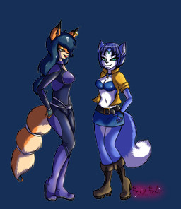 anthro belt black_nose blue_fur blue_hair bodysuit boots brown_fur canine carmelita_fox clothing crossover dipstick_tail duo female fingerless_gloves footwear fox foxyfelii fur gloves green_eyes hair hair_ornament hi_res jewelry krystal long_hair mammal multicolored_tail nintendo short_hair signature skinsuit sly_cooper_(series) star_fox tailband tight_clothing video_games white_fur
Rating: Safe
Score: 5
User: Cane751
Date: June 22, 2017 anthro belt black_nose blue_fur blue_hair bodysuit boots brown_fur canine carmelita_fox clothing crossover dipstick_tail duo female fingerless_gloves footwear fox foxyfelii fur gloves green_eyes hair hair_ornament hi_res jewelry krystal long_hair mammal multicolored_tail nintendo short_hair signature skinsuit sly_cooper_(series) star_fox tailband tight_clothing video_games white_fur
Rating: Safe
Score: 5
User: Cane751
Date: June 22, 2017