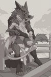 Rating: s
ID: 2103763
Date: 2020-01-02 10:18:09 -0500
Status: active
Score: 149
2019 4_fingers 4_toes 5_fingers anthro bridge canid canine claws day detailed_background digital_media_(artwork) duo feet female fingers greyscale hel_(shiretsuna) hi_res male mammal monochrome nude outside sergal sky smile tail toe_claws toes wolfy-nail post #2103763
