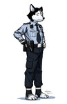 Rating: s
ID: 5583699
Date: 2025-05-19 12:41:44 -0400
Status: pending
Score: 0
2022 5_fingers anthro blue_clothing blue_shirt blue_topwear camera camera_on_body canid canine canis clothing domestic_dog duty_belt electronics fingerless_gloves fingers gloves gun handgun handwear hi_res husky male mammal necktie nordic_sled_dog pistol police police_belt police_officer police_uniform ranged_weapon shirt signature simple_background solo spitz tony_(tonyhsq) tonyhsq topwear uniform walkie-talkie weapon white_background post #5583699