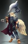 Rating: s
ID: 1539942
Date: 2018-05-09 11:53:29 -0400
Status: active
Score: 3
anthro arcanine armor axe black_body black_fur black_nose canid canine claws clothed clothing darius_(lol) fur generation_1_pokemon goldyne hi_res holding_object holding_weapon league_of_legends male mammal melee_weapon nintendo pokemon pokemon_(species) pokemorph riot_games solo tencent velo_artwork warrior weapon post #1539942