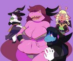 Rating: s
ID: 3504729
Date: 2022-08-13 19:49:40 -0400
Status: active
Score: 38
absurd_res amazon_(dragon's_crown) ambiguous_gender anthro armlet big_breasts biped black_clothing black_hair black_topwear blue_body blue_skin breasts catti_(deltarune) cleavage clothed clothing cosplay crossover crossover_cosplay deer deltarune digital_media_(artwork) domestic_cat dragon's_crown dress felid feline felis female group hair hat headgear headwear hi_res horn human kris_(deltarune) lace laugh long_hair male mammal noelle_holiday orange_eyes outline overweight overweight_anthro overweight_female pink_body purple_background red_eyes reptile scalie shirt signature simple_background slightly_chubby slightly_chubby_anthro slightly_chubby_female smile snake susie_(deltarune) tan_body teeth toonarscontent topwear tunic undertale_(series) vanillaware white_body wide_hips witch_costume witch_hat yellow_teeth post #3504729