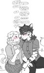 Rating: s
ID: 5060559
Date: 2024-09-19 11:42:54 -0400
Status: active
Score: 37
2020 3:5 5_fingers anthro asking_another bedroom_eyes blush blush_lines bottomwear button_(fastener) canid canine canis chest_tuft clothing collared_shirt compliment confession dialogue digit_ring digital_drawing_(artwork) digital_media_(artwork) domestic_cat domestic_dog dress_shirt duo ear_piercing ear_ring ellipsis english_text eye_contact eyelashes facial_tuft felid feline felis female female/female finger_ring fingernails fingers fluffy fluffy_ears fluffy_tail fur hair hand_on_hip hand_on_leg hand_under_clothing hand_under_skirt heart_symbol hi_res imminent_kiss jacket jewelry looking_at_another maggy_(mutedlavender) mammal messy_hair monochrome motion_lines multicolored_body multicolored_fur mutedlavender nails narrowed_eyes pants piercing question_mark ring_piercing robin_(mutedlavender) seductive shaved_sides shirt skirt smile speech_bubble star_ear_ring striped_body striped_fur stripes tail tail_motion tailwag talking_to_another text topwear triangular_ears tuft two_tone_body two_tone_fur post #5060559