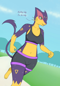 Rating: s
ID: 5594577
Date: 2025-05-24 07:00:51 -0400
Status: active
Score: 21
absurd_res anthro anthrofied bra clothed clothing commandg female generation_5_pokemon hi_res jogging_pants liepard nintendo park pokemon pokemon_(species) pokemorph solo sports_bra tail text underwear post #5594577