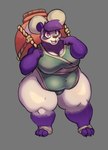 Rating: s
ID: 5574466
Date: 2025-05-15 16:07:25 -0400
Status: active
Score: 5
absurd_res anthro bear belly belly_overhang big_belly big_breasts breasts clothing container female footwear fur giant_panda hair hair_bun hana_(saltyseaskunk) hi_res holding_object huge_breasts huge_hips huge_thighs improvised_clothing jar leotard mammal overweight overweight_anthro overweight_female pink_eyes purple_body purple_fur rope saltyseaskunk shirt slightly_chubby slightly_chubby_anthro slightly_chubby_female solo thick_thighs topwear tunic white_body white_fur wide_hips post #5574466