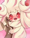 Rating: s
ID: 5317471
Date: 2025-01-19 15:07:45 -0500
Status: active
Score: 27
2022 alcremie ambiguous_gender anthro blushing_at_viewer dark_body dark_skin digital_media_(artwork) duo face_squish first_person_view food food_creature fruit generation_8_pokemon hand_holding hand_on_hand heart_eyes heart_symbol hi_res himimi holding_another holding_food holding_object holding_viewer human human_pov humanoid_hands looking_at_viewer mammal nintendo open_mouth open_smile pink_background plant pokemon pokemon_(species) pov_hands red_eyes simple_background smile smiling_at_viewer squish strawberry strawberry_sweet_alcremie tongue vanilla_cream_alcremie post #5317471