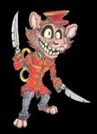 Rating: s
ID: 5581535
Date: 2025-05-18 14:48:07 -0400
Status: active
Score: 2
2025 3_toes alpha_channel amputee anthro arm_blade arm_weapon armless barefoot bellhop big_ears bottomwear clothed clothing cutlery damaged dark_deception disability fangs feet front_view full-length_portrait fur grin hair haplorhine hat headgear headwear hi_res jacket kitchen_knife kitchen_utensils knife lachendesreh machine male mammal missing_arm missing_limbs monkey murder_monkeys notched_ear pants pawpads paws portrait pose primate scar sharp_teeth signature simple_background smile smirk solo standing teeth threatening toes tools topwear traditional_media_(artwork) transparent_background uniform weapon wind-up_key wind-up_toy wrist_blade wrist_weapon post #5581535