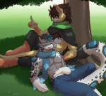 Rating: s
ID: 1663004
Date: 2018-09-26 01:43:20 -0400
Status: active
Score: 9
2017 against_natural_surface against_surface against_tree anthro biped bottomwear canid canine chest_tuft clothed clothing dappled_light duo felid fox grass hair hybrid leon_hunt leongon lion male mammal on_ground outside pantherine pants plant public scarf shadow signature snow_leopard topless tree tuft under_shade victory_(texdot) post #1663004