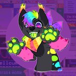 Rating: s
ID: 5275860
Date: 2024-12-30 12:29:16 -0500
Status: active
Score: 8
1:1 2017 4_fingers anthro artist_collaboration black_body black_eyebrows black_fur black_nose black_skin canid canine canis chotpot claws colored computer_virus_(species) digital_drawing_(artwork) digital_media_(artwork) domestic_dog english_description english_text eyebrows eyelashes fangs finger_claws fingers fur glowing glowing_pawpads glowing_tongue green_pawpads green_tongue hair half-length_portrait heart_pupils kerchief looking_at_viewer male mammal markings multicolored_hair multicolored_kerchief multicolored_neckerchief multicolored_spots neckerchief neckwear open_mouth open_smile outline pawpads pink_body pink_fur portrait purple_eyes rainbow_hair rainbow_kerchief rainbow_neckerchief short_hair smile smiling_at_viewer solo spots spotted_body spotted_skin teeth terrorbyte_(chotpot) text tongue unicubs white_outline yellow_claws post #5275860