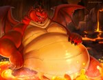 Rating: s
ID: 4466505
Date: 2023-12-11 16:30:20 -0500
Status: active
Score: 60
anthro belly big_belly cave claws double_chin dragon dungeons_and_dragons glistening glistening_body glowing hand_on_belly hasbro hi_res lava male membrane_(anatomy) membranous_wings mythological_creature mythological_scalie mythology overweight overweight_anthro overweight_male relaxing scales scalie shibadoodles smile solo spread_wings themberchaud thick_thighs wings wizards_of_the_coast yellow_eyes post #4466505