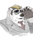 Rating: s
ID: 5134769
Date: 2024-10-23 17:01:04 -0400
Status: active
Score: 15
2019 adjusting_glasses anthro bear black_hair blonde_hair claws clothing collared_shirt dated dress_shirt eyewear finger_claws fur glasses green_eyes grey_clothing grey_suit hair hand_on_glasses hi_res looking_at_viewer male mammal necktie nightterror polar_bear red_necktie shirt signature solo suit topwear ursine white_body white_clothing white_fur white_shirt white_topwear post #5134769