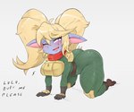 Rating: s
ID: 3252377
Date: 2022-03-31 17:06:28 -0400
Status: active
Score: 42
all_fours armor big_breasts big_butt big_ears blonde_hair blush breastplate breasts butt female hair hi_res humanoid humanoid_pointy_ears jouljehart league_of_legends pigtails pointy_ears poppy_(lol) riot_games solo tencent thick_thighs wide_hips yordle post #3252377