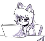 Rating: s
ID: 4653313
Date: 2024-03-12 14:11:30 -0400
Status: active
Score: 6
animal_humanoid artist_name big_eyes cat_humanoid chair clothed clothing computer dagaz_(justbirb) digital_media_(artwork) electronics eyebrows felid felid_humanoid feline feline_humanoid furniture greyscale hair half-closed_eyes hi_res hoodie humanoid inner_ear_fluff justbirb krita_(artwork) laptop male mammal mammal_humanoid monochrome mouthless narrowed_eyes on_chair reaction_image shirt simple_background sitting sitting_on_chair solo table text three-quarter_view tired topwear tuft white_background post #4653313